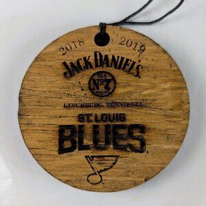 St. Louis Blues Jack Daniel's Wood Hang Tag Ornament
